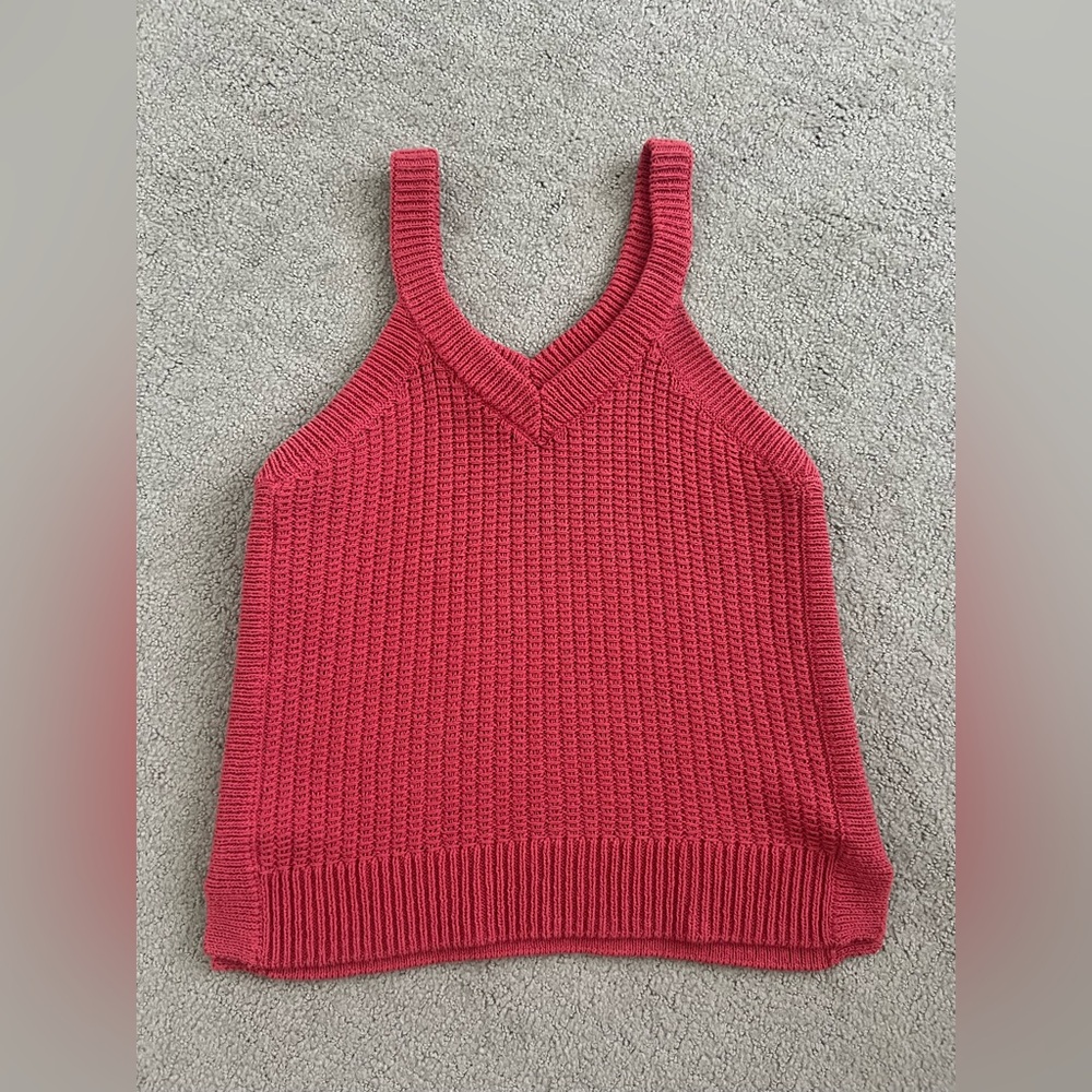 Madewell Coral Knit Top